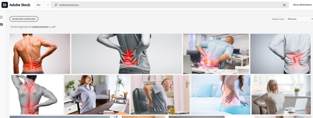 Adobe Fotos KW Rückenschmerzen