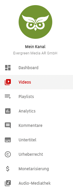 YouTube Creator Studio Dashboard