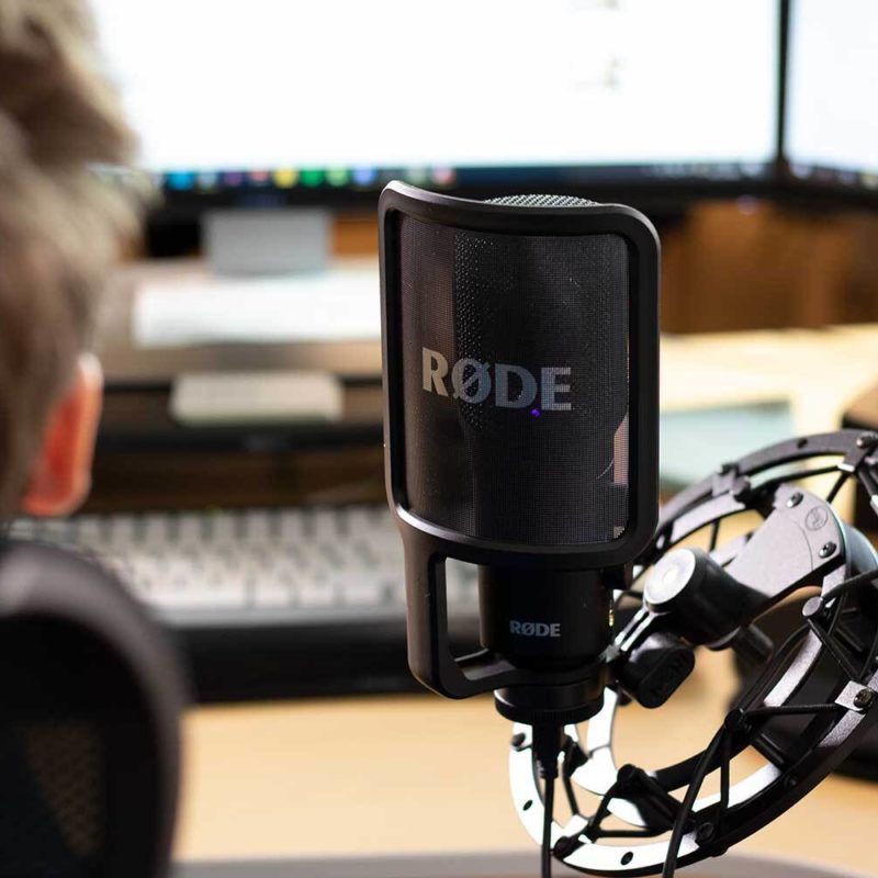 Mikrofon zur Aufnahme des Podcasts