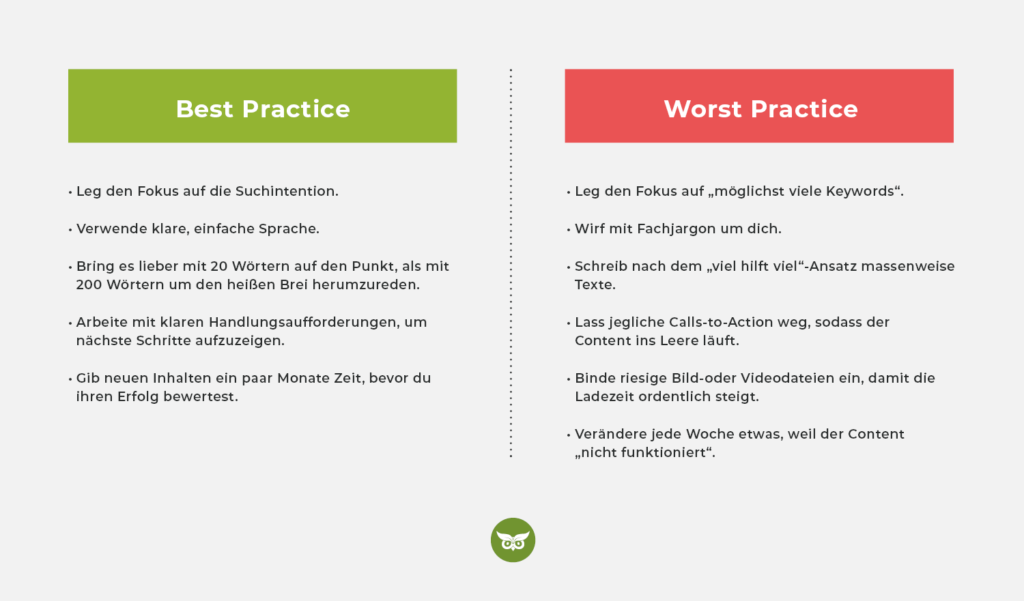 Dos & Donts im B2B-Content